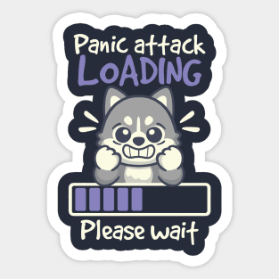 Panic attack loading Sticker